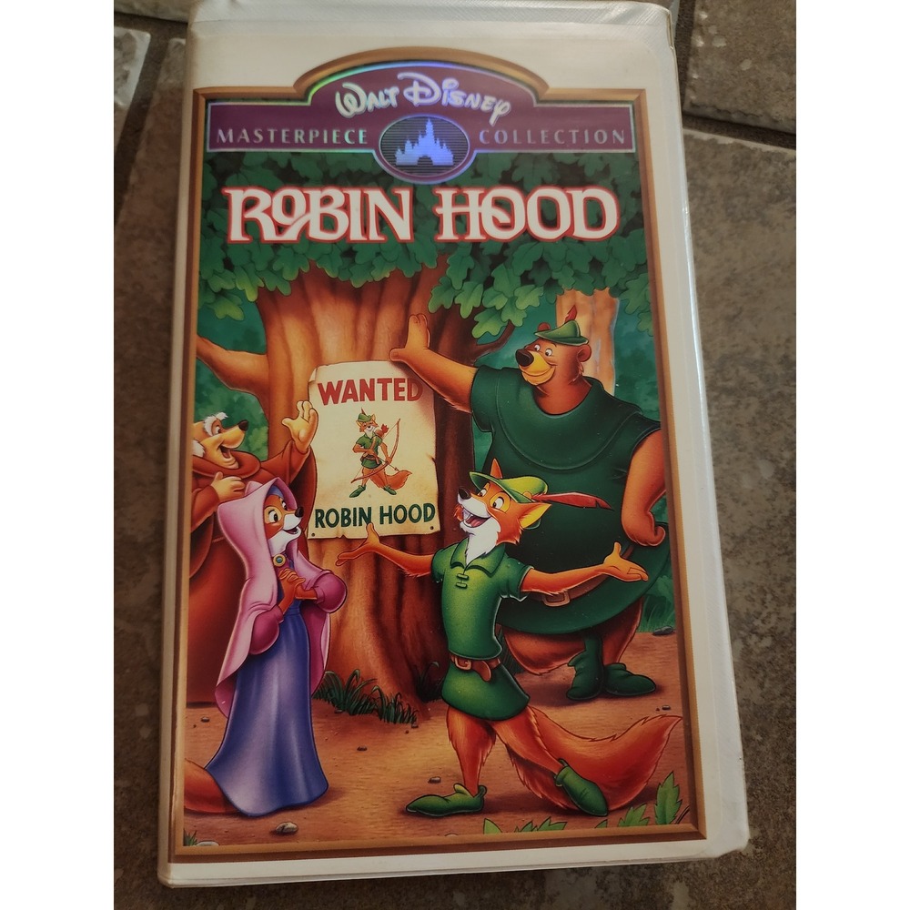 Walt Disney Masterpiece Collection Robin Hood VHS 1189 Vintage Clamshell Case